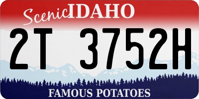 ID license plate 2T3752H