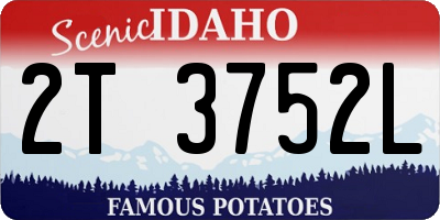 ID license plate 2T3752L