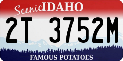 ID license plate 2T3752M