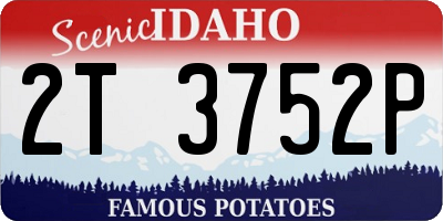 ID license plate 2T3752P