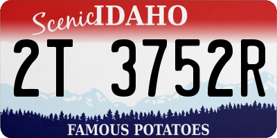 ID license plate 2T3752R
