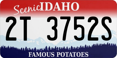 ID license plate 2T3752S