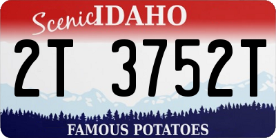 ID license plate 2T3752T