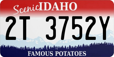 ID license plate 2T3752Y