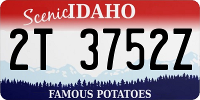ID license plate 2T3752Z