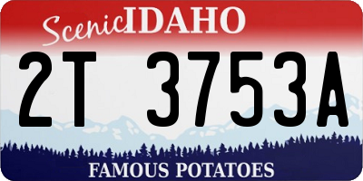 ID license plate 2T3753A