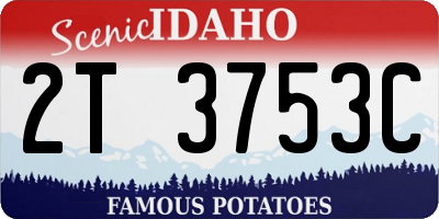 ID license plate 2T3753C