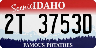 ID license plate 2T3753D