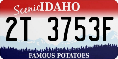 ID license plate 2T3753F