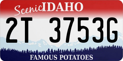 ID license plate 2T3753G
