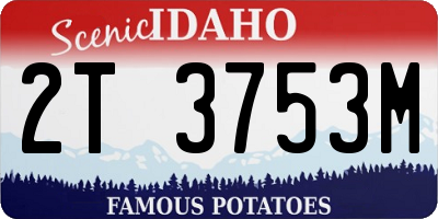 ID license plate 2T3753M