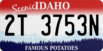 ID license plate 2T3753N