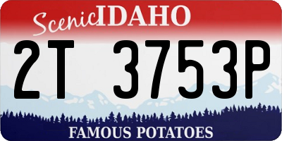 ID license plate 2T3753P