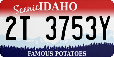 ID license plate 2T3753Y