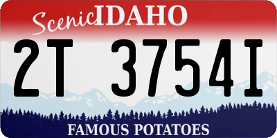 ID license plate 2T3754I