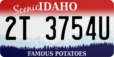ID license plate 2T3754U