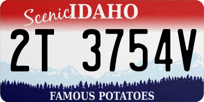 ID license plate 2T3754V