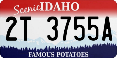 ID license plate 2T3755A