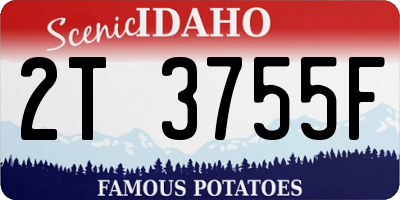 ID license plate 2T3755F