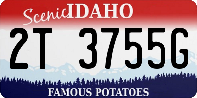 ID license plate 2T3755G