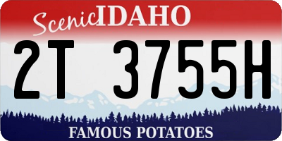 ID license plate 2T3755H