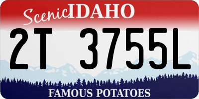 ID license plate 2T3755L