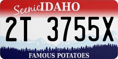 ID license plate 2T3755X