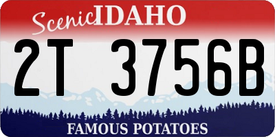 ID license plate 2T3756B