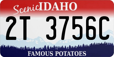 ID license plate 2T3756C