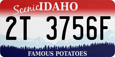 ID license plate 2T3756F