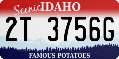 ID license plate 2T3756G
