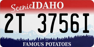 ID license plate 2T3756I