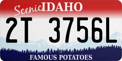 ID license plate 2T3756L