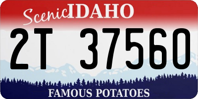 ID license plate 2T3756O
