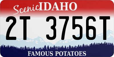ID license plate 2T3756T