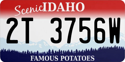 ID license plate 2T3756W