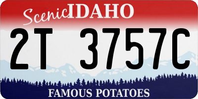 ID license plate 2T3757C
