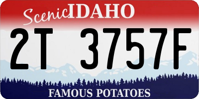 ID license plate 2T3757F