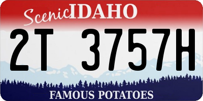 ID license plate 2T3757H