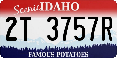 ID license plate 2T3757R