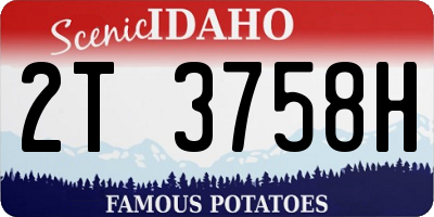 ID license plate 2T3758H