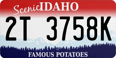 ID license plate 2T3758K