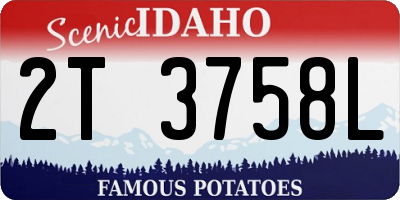 ID license plate 2T3758L