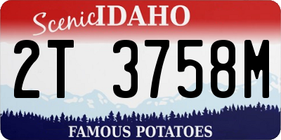 ID license plate 2T3758M