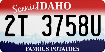 ID license plate 2T3758U