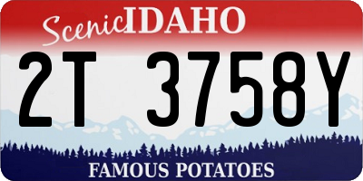 ID license plate 2T3758Y