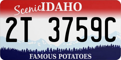 ID license plate 2T3759C