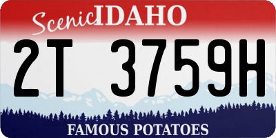 ID license plate 2T3759H