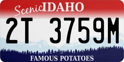 ID license plate 2T3759M