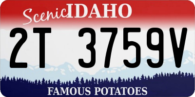ID license plate 2T3759V